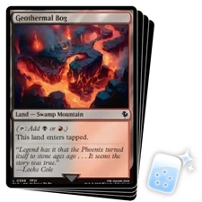 GEOTHERMAL BOG X4 Final Fantasy Commander Magic MTG MINT CARD