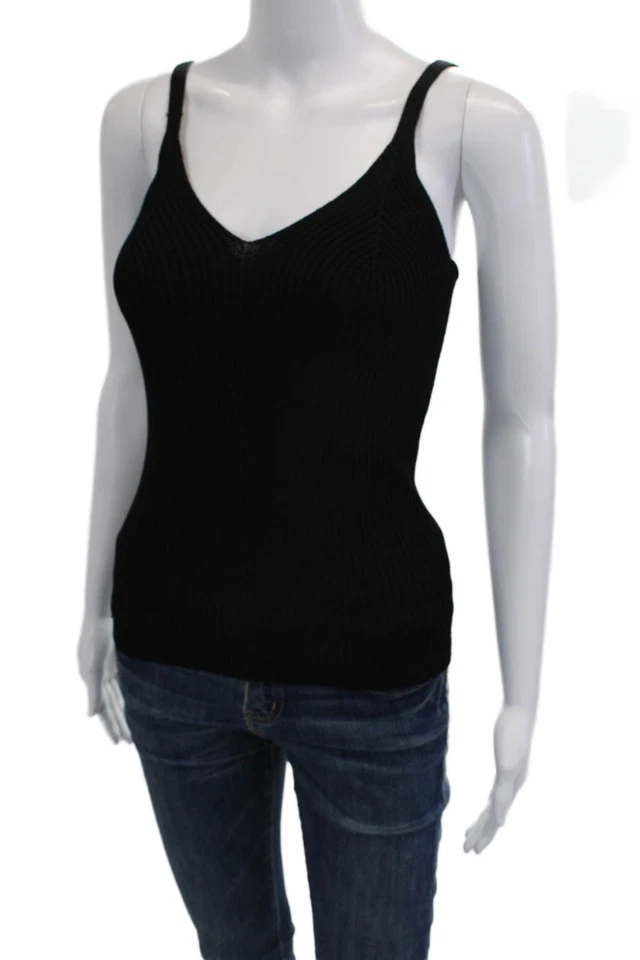 Женская камзола Elie Tahari черная с v-образным вырезом вискоза без рукавов размер XS - Изображение 2 из 4