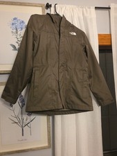 The North Face Girls Large 14/16 Windwall Windbreaker Rain Coat Nwt Green