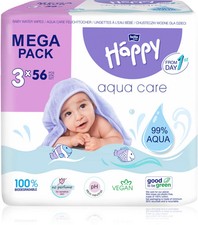 Bella Baby Happy Aqua Care Wet Cleansing Wipes for Children 3 56 pcs