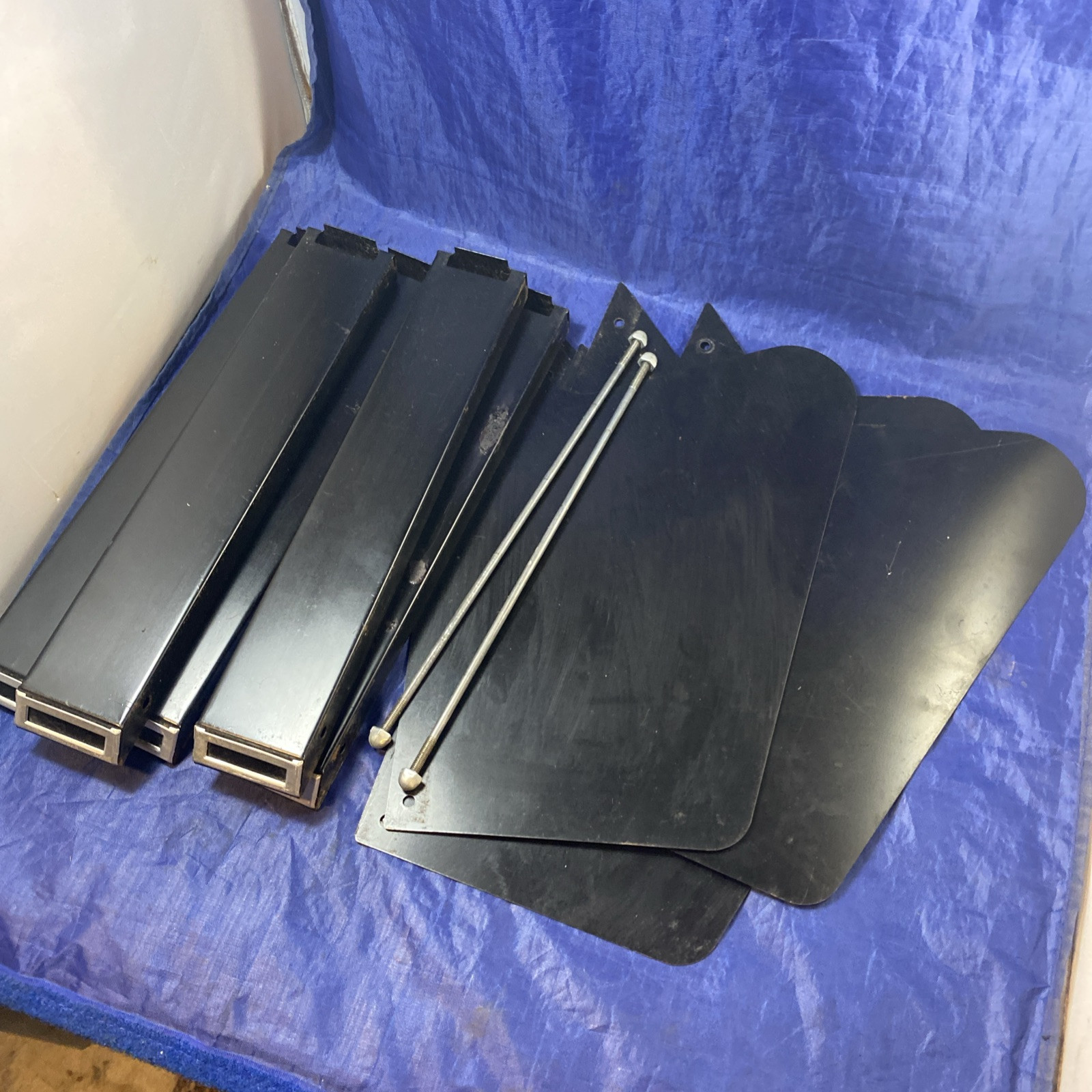 Tray File Organizer Industrial Metal Desk Mid Century Modern Atomic Era, Vtg