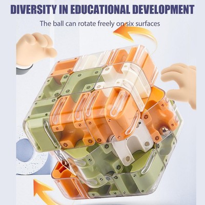 3D Maze Ball Puzzle Cube Toy Enhancing Logical Thinking Interaction Party & W1L3