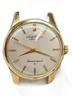 SEIKO Cronos Special Mechanical Watch SD Linen Dial Vintage Near Mint JAPAN