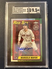 2025 Topps Update Marcelo Mayer RC Mojo Silver Pack Auto Red /5 1990 U90C-33 SGC
