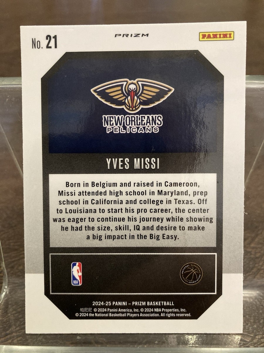 2024-25 Panini Prizm Yves Missi Emergent Rookie RC Silver Prizm