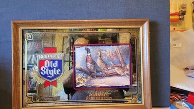 Pure Genuine Heilemans Old Style Ring Necked Pheasant Beer Mirror