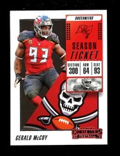 2018 Panini Contenders Season Ticket #9 Gerald McCoy Tampa Bay Buccaneers QTY