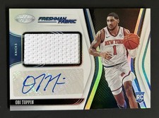 2020-21 Certified Freshman Fabric Signatures Obi Toppin #OBI Rookie Auto RC