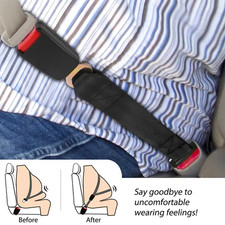2pcs Car Seat Belt Extender 14.37in Buckle Tongue Webbing Extension Safety Belt