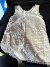 vintage cream cotton slip 2-3 Toddler petticoat lace reinactmemt