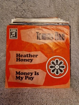 2 mal Single7''Tommy Roe.. Heather Honey/Money Is My Pay.. Dizzy/Sheila ohneFoto