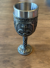 NUEVO Medieval Templario Cruzado Caballero Copa de Vino Cáliz Resina Vaso de Beber