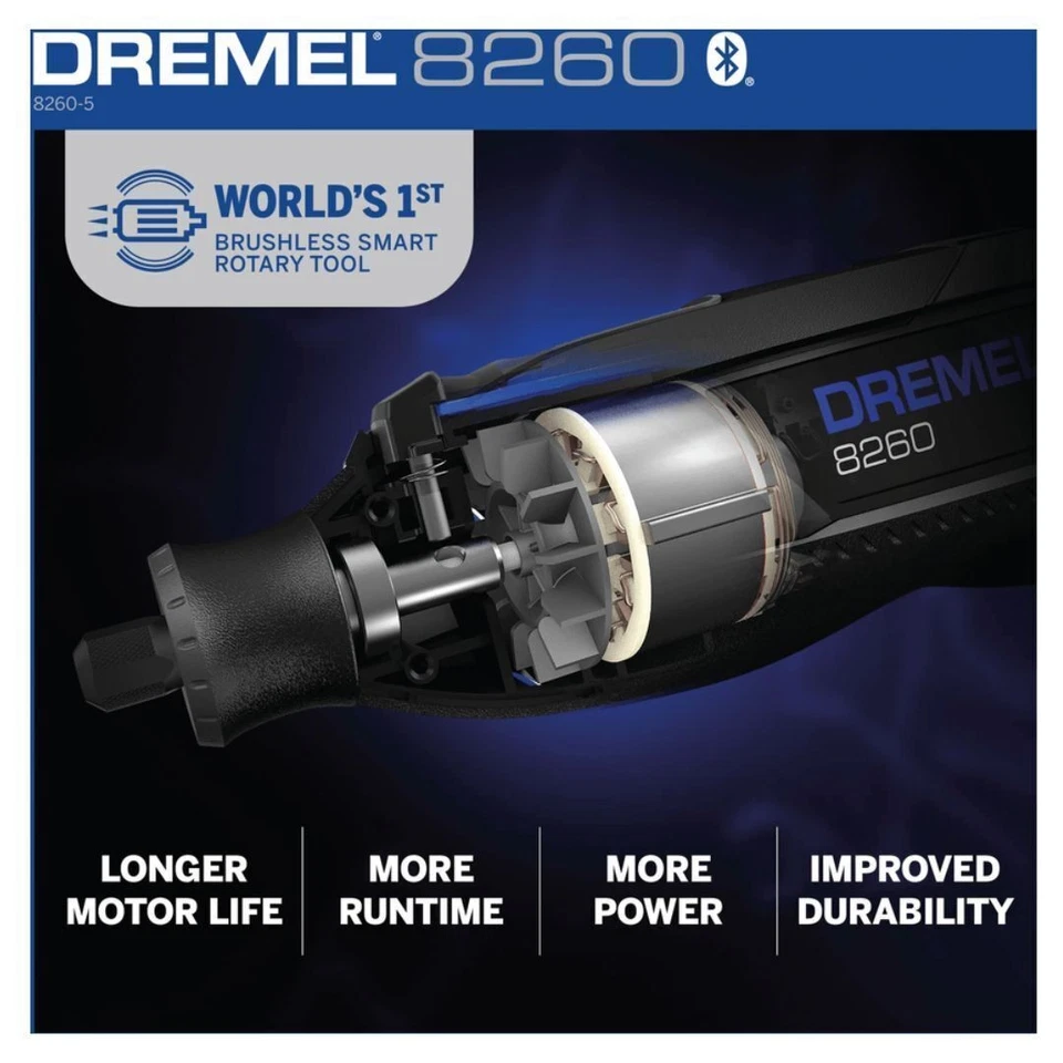Dremel 8260 Black Smart Multi Tool with Brushless Motor and App Support - Image 4 of 4