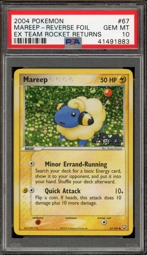 Pokemon Mareep EX Team Rocket Returns Reverse Holo #67 PSA 10 Gem Mint