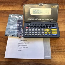 Vintage Lingo TR-9802 14 Language Translator w/ Manual & New Batteries - Works!