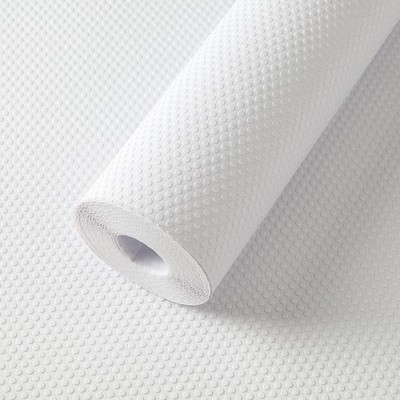Shelf Liner for Kitchen Cabinets 16''x120'' White Waterproof Drawer Mat