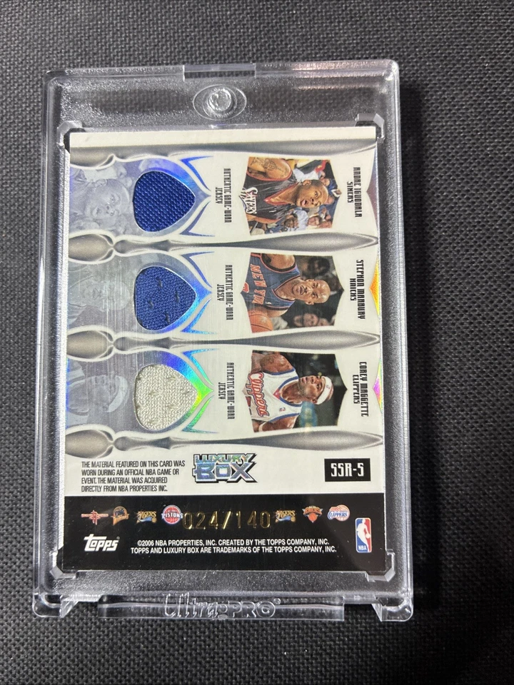 2005-06 TOPPS LUXURY BOX McGRADY IVERSON IGUODALA MARBURY Wallace GU Patch #/140 - Image 3 of 3