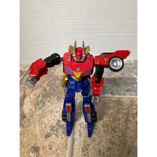 Red Blue Gold Robot Action Figure Toy Transforming Vehicle Bot