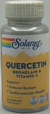Solaray Quercetin Bromelain & Vitamin C ~ 60 Veg Caps ~ EXP 4/28~ SEALED
