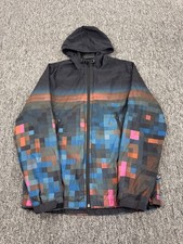 Ecko Unltd Jacket Men Medium Abstract Geometric Cube Full Zip Hooded Windbreaker