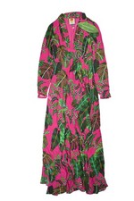 Farm Rio Leaves Maxi Dress 306210 in Pink Leaves