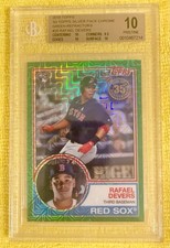2018 Topps Silver Pack Rafael Devers RC 1983 Green Refractor #20 BGS 10 /99 