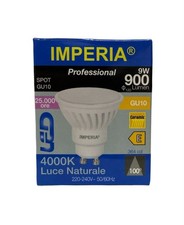 LED SPOT GU10 4000K 9W 230V 900lm Faretto Ceramic Luce Naturale 100° Lampadina