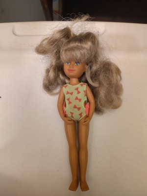 Vintage 1990 Kid Kore Girl Doll Blonde Hair Blue Eyes Swimsuit
