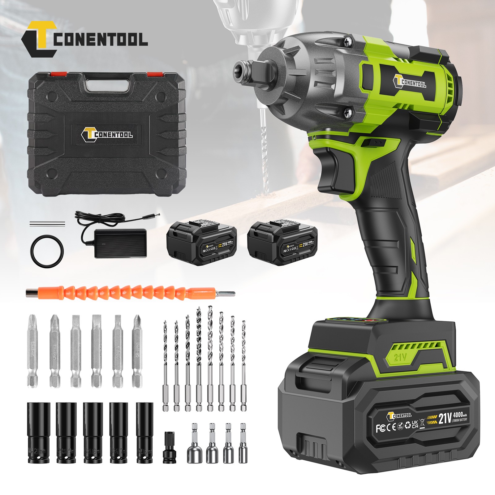 Avvitatore a percussione CONENTOOL 21V 520NM foto 3