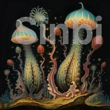 Digital Photo Frame Mushroom-001933 High Resolution Printable PNG File