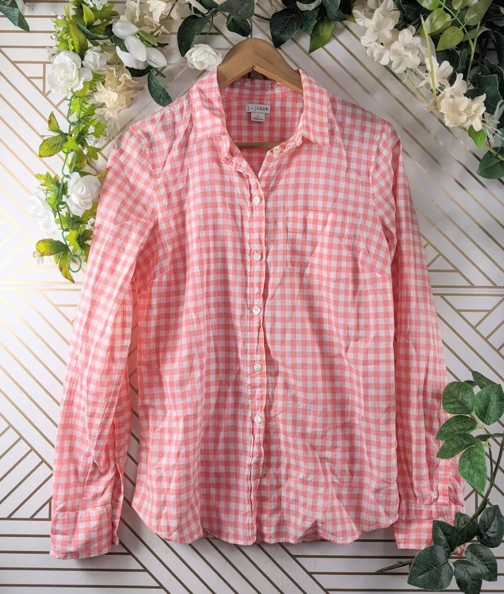 J crew gingham shirt cheap womens