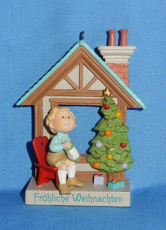 Hallmark 1989 Windows of World Frohliche Weihnachten German Christmas Ornament