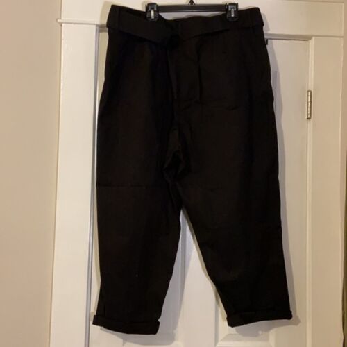 ASOS Pantalón Negro Cintura Alta Pantalón con Cinturón Mujer Talla 18 Nuevo Sin Etiquetas - Imagen 7 de 7