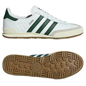 adidas jeans green white