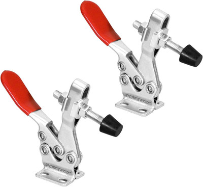 POWERTEC 2PK Hold Down Toggle Clamp, 500 lbs Holding Capacity, 225D Antislip ...