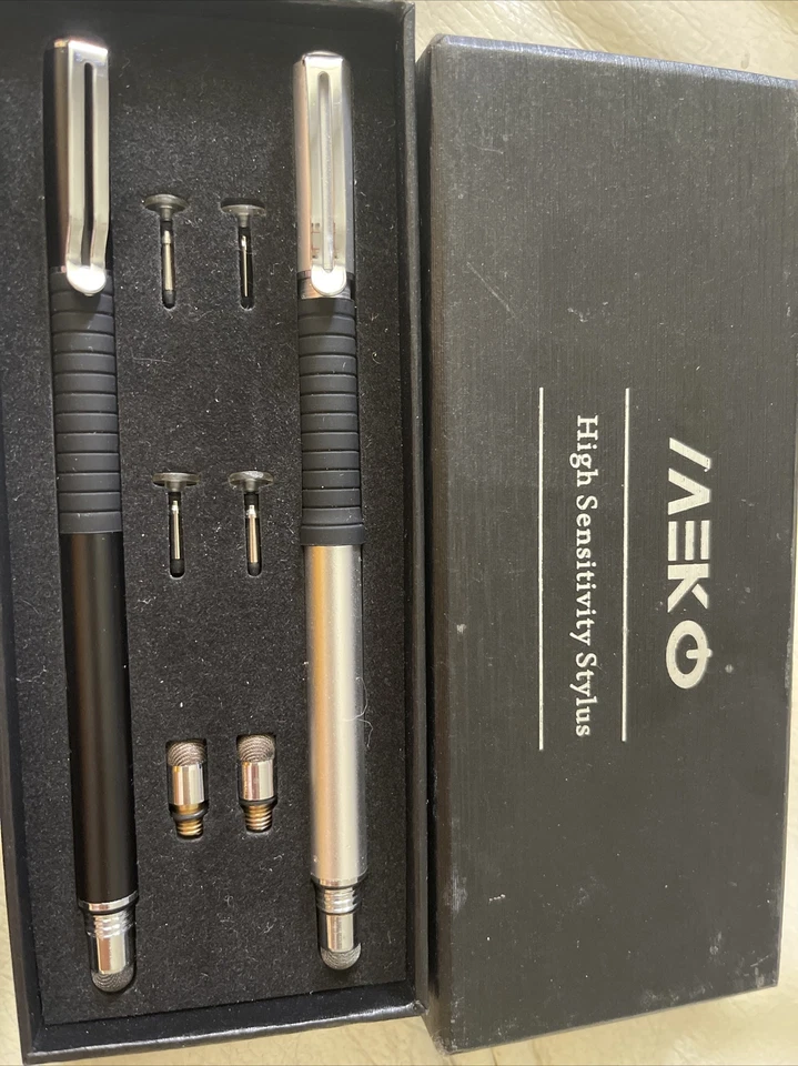 MEKO 2 stylus touch pen & 6 replacement nibs Black & Silver - Image 2 of 4