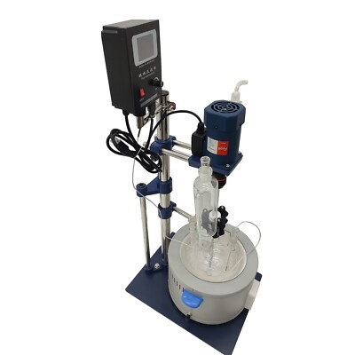 5L Single-layer Glass Jacketed Reactor 110V Laboratory Chemical Reaction Vessel