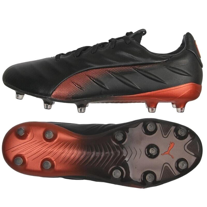 Puma King Platinum 21 FG AG Leather Black Neon Citrus Grey  display picture 1