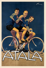 Poster bicicletta d'epoca Atala stampa di Mazza pubblicità artistica - ciclismo - bici