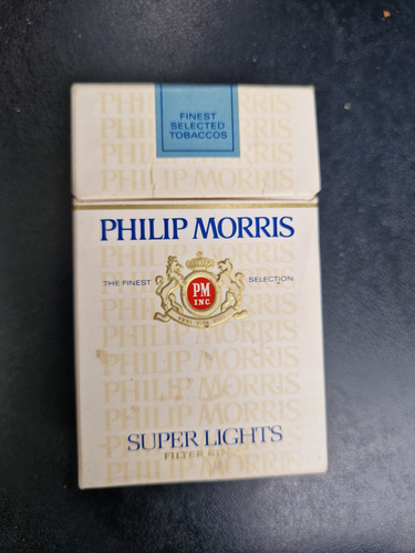 PACCHETTO SIGARETTE VINTAGE VUOTO OLD CIGARETTES PACKET EMPTY *** PHILIP MORRIS