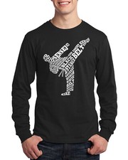 Karate Typography Men's Long Sleeve T-Shirt Martial Arts Gift Idea