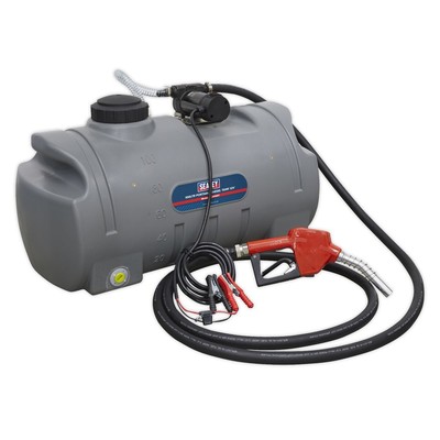 Sealey D100T tragbarer Dieseltank 100L 12V elektrische Pumpe