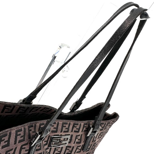 FENDI Zucchino Tote Bag Small Brown Auth #0397 - Picture 7 of 19