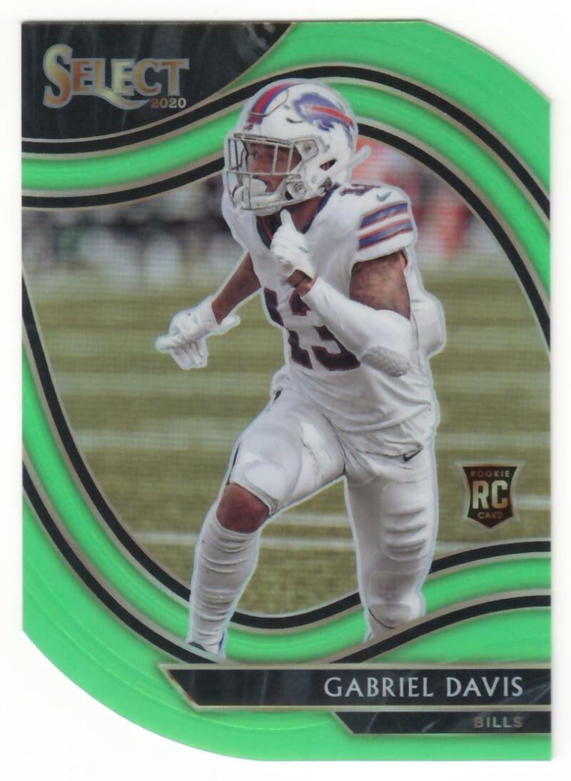 Gabriel Davis 2020 Select Neon Green Prizm Die-Cut RC #382 Bills Field Level
