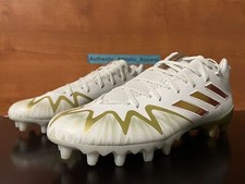 ADIDAS FREAK 22 ALL AMERICAN BOWL FOOTBALL CLEATS SIZE 14 WHITE GOLD FZ0538