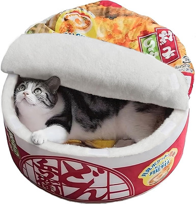Ramen Noodle Dog & Cat Bed,Keep Warm and Super Soft Creative Pet Nest for Indoor