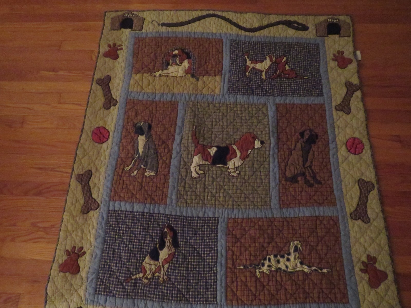 Orvis Throw, Dog Quilted Blanket, Basset Hound, Made in India eBay