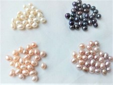 Teardrop Half drilled Real freshwater pearl loose beads jewelry marking supply