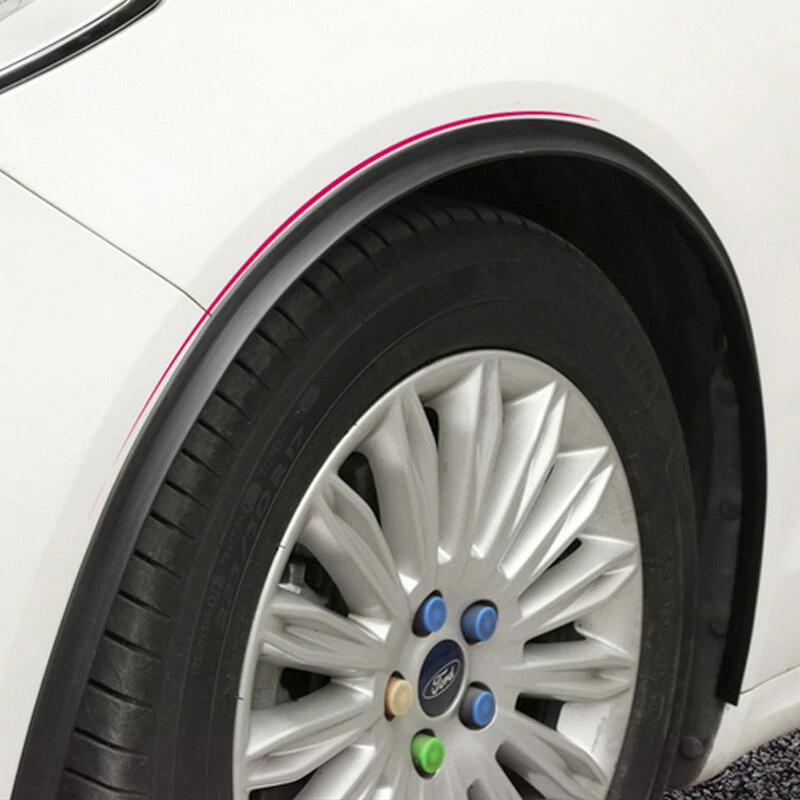 Extensión de guardabarros de rueda de auto camión negro 4x1,5 m molduras adornos tiras borde Foto 4 de 4