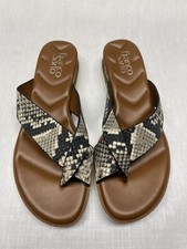 Franco Sarto  Darious  Women  s Slip On Sandals Reptile Pattern Size 8.5M